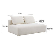 Hangover - Boucle Modular Loveseat - Cream - R&R Furniture Gallery (Fountain Valley, CA)