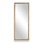 Kampar - Full Length Rattan Tall Mirror - Gold / Woodtone