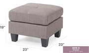 Upholstered casual ottoman by Glory Furniture with stylish, soft fabric and modern design, ideal for living room or lounge space.