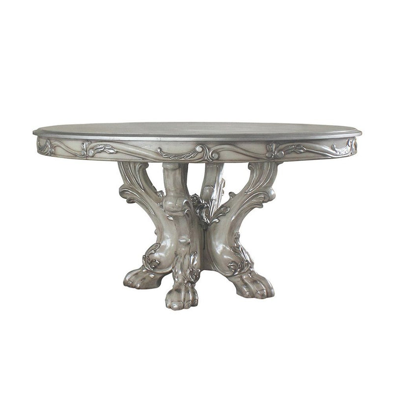 Dresden - Round Pedestal Dining Table - Vintage Bone White - R&R Furniture Gallery (Fountain Valley, CA)