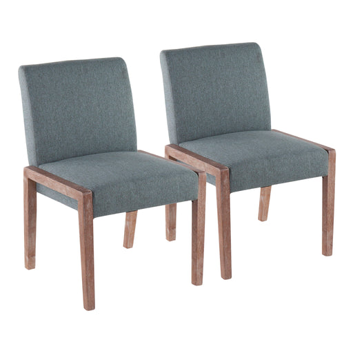 Set of two Lumi Source Carmen contemporary chairs with sleek modern design, featuring cushioned seats and stylish metal legs.