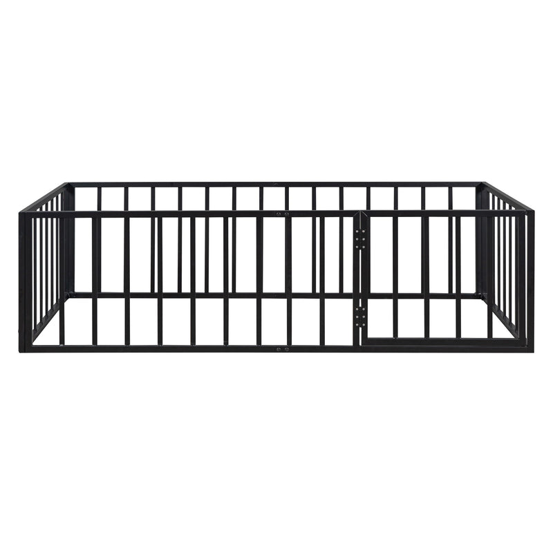 Metal Floor Bed Frame With Fence And Door - R&R Furniture Gallery (Fountain Valley, CA)