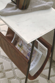 Etanbury - Accent Table - Brown / Black / White - R&R Furniture Gallery (Fountain Valley, CA)