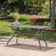 Enchantia - Outdoor Rectangular Dining Table With Weave Tabletop And Flared Legs - Copper - R&R Furniture Gallery (Fountain Valley, CA)