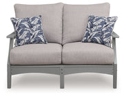 Cove Beach - Loveseat With Cushion - Gray - R&R Furniture Gallery (Fountain Valley, CA)