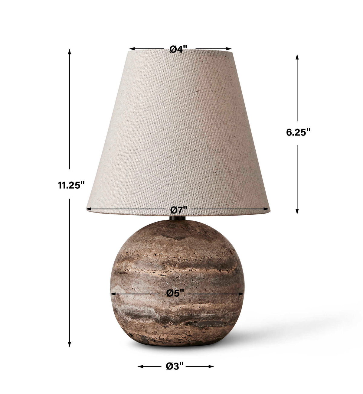Spherical - Mini Lamp - Brown / Gray