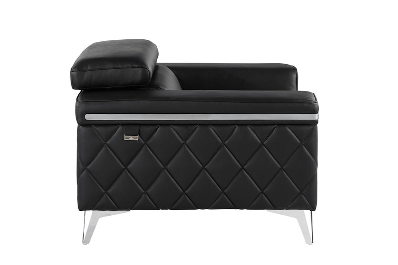 1140 - Top Grain Italian Leather Chair - R&R Furniture Gallery (Fountain Valley, CA)