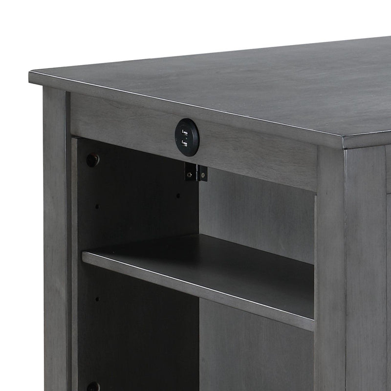 Graham - 3 Piece Small Space Counter Height Dining Table With Shelves And 2 Chairs (Set of 3) - R&R Furniture Gallery (Fountain Valley, CA)