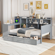 Daybed With 3 Drawers USB Ports And Desk - R&R Furniture Gallery (Fountain Valley, CA)