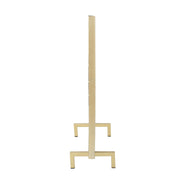 Noble House Thayer single panel iron fireplace screen with geometric design, providing stylish fireplace protection.