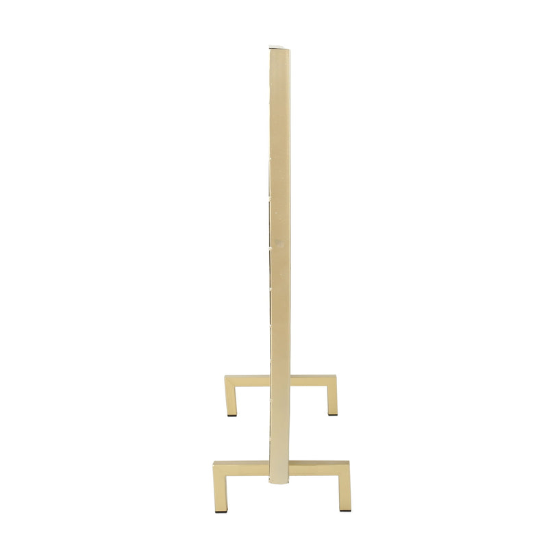 Noble House Thayer single panel iron fireplace screen with geometric design, providing stylish fireplace protection.