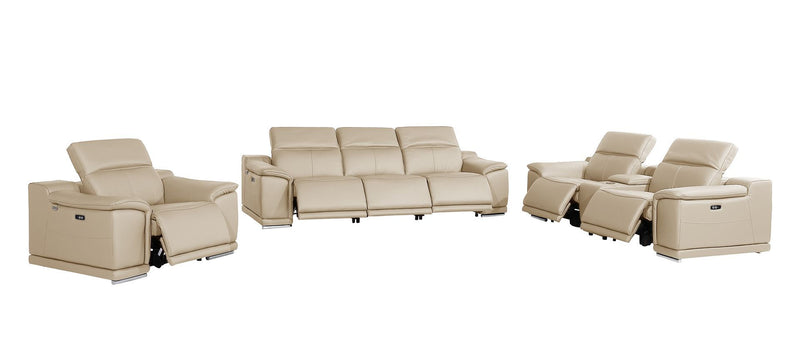 9762 - 7-Piece Modular Power Reclining Sofa, Loveseat And Chair Set With 6 Power Recliners In - R&R Furniture Gallery (Fountain Valley, CA)