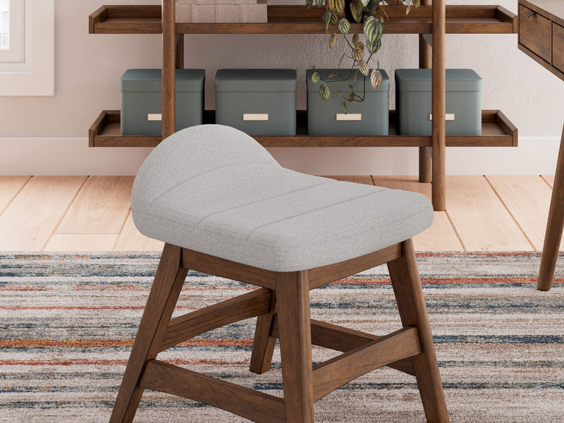 Lyncott - Home Office Desk Chair - Light Gray / Brown - R&R Furniture Gallery (Fountain Valley, CA)