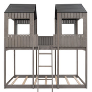 Bunk Bed With Roof, Window, Guardrail, Ladder - R&R Furniture Gallery (Fountain Valley, CA)