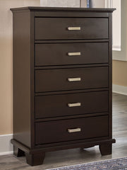 Covetown - Five Drawer Chest - Dark Brown - R&R Furniture Gallery (Fountain Valley, CA)