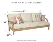 Clare View - Sofa with Cushion - Beige - R&R Furniture Gallery (Fountain Valley, CA)