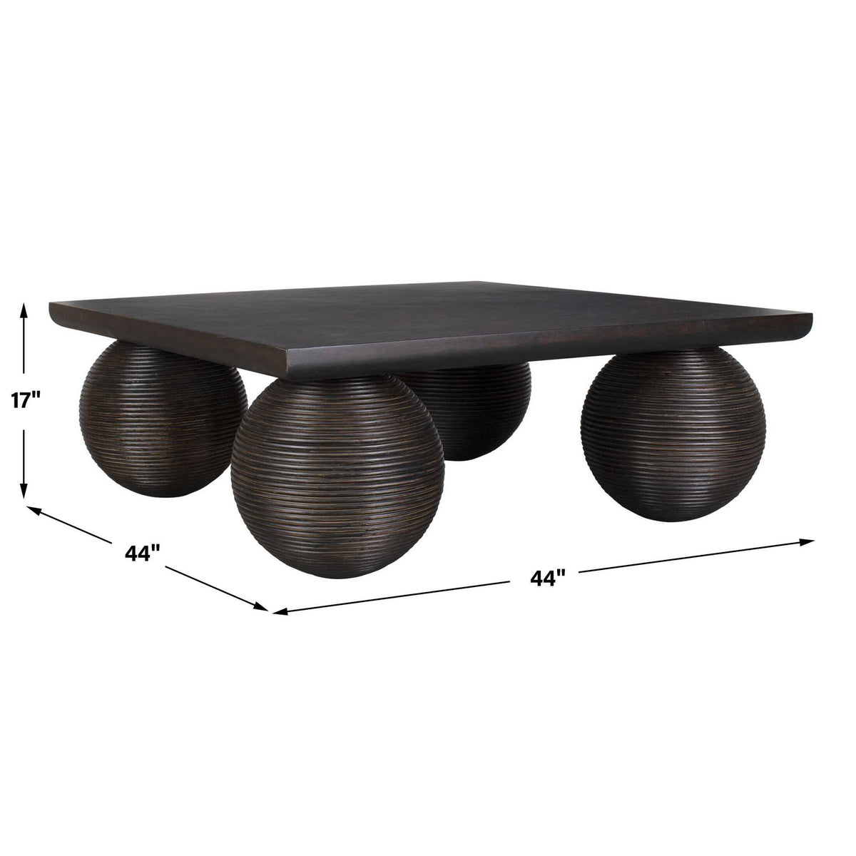 Kasson - Sphere Leg Coffee Table - Black