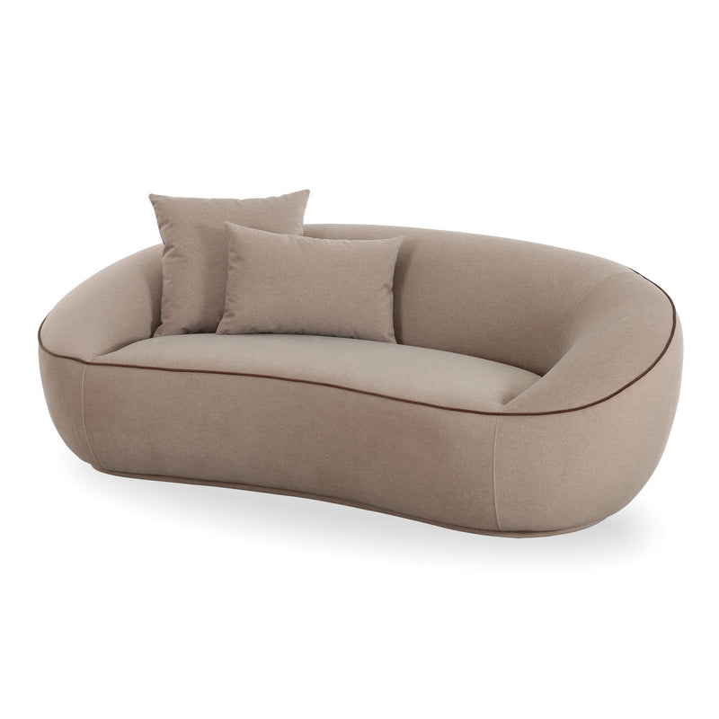 Jenny - Faux Mohair Loveseat - Taupe - R&R Furniture Gallery (Fountain Valley, CA)