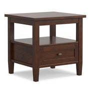 Warm Shaker - End Table With Smooth Drawer Storage - Brown - R&R Furniture Gallery (Fountain Valley, CA)