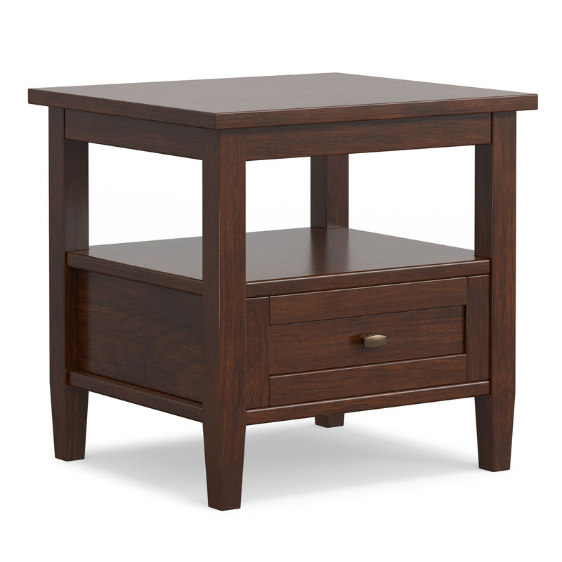 Warm Shaker - End Table With Smooth Drawer Storage - Brown - R&R Furniture Gallery (Fountain Valley, CA)