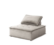 Anna modular sofa by Lilola Home, stationary sectional with plush cushions and contemporary design in a neutral fabric.