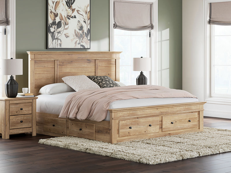 Makidern - Panel Storage Bed With Under Bed Storage Unit And Storage Footboard - R&R Furniture Gallery (Fountain Valley, CA)