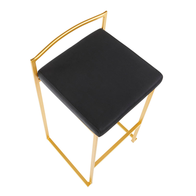 Lumi Source Fuji contemporary glam barstool with sleek design and quality construction, ideal for modern bar or kitchen setting.