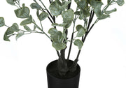 35" Tall, Artificial Plant, Eucalyptus Tree, Indoor, Faux, Fake, Floor, Greenery, Potted, Decorative - Green / Black - R&R Furniture Gallery (Fountain Valley, CA)
