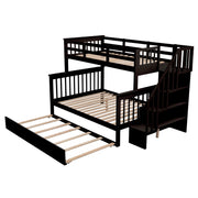 Bunk Bed With Twin Size Trundle, Storage And Guard Rail For Bedroom - R&R Furniture Gallery (Fountain Valley, CA)
