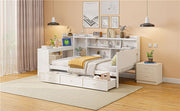 Daybed With 3 Drawers USB Ports And Desk - R&R Furniture Gallery (Fountain Valley, CA)