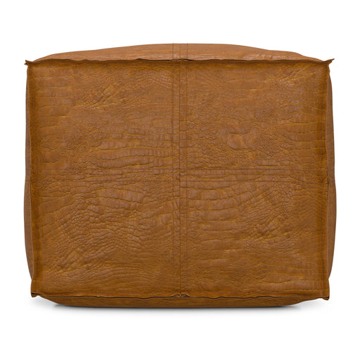 Brody - Square Pouf - Tan - R&R Furniture Gallery (Fountain Valley, CA)
