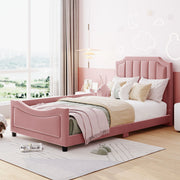 Upholstered Daybed With Classic Stripe Shaped Headboard - R&R Furniture Gallery (Fountain Valley, CA)