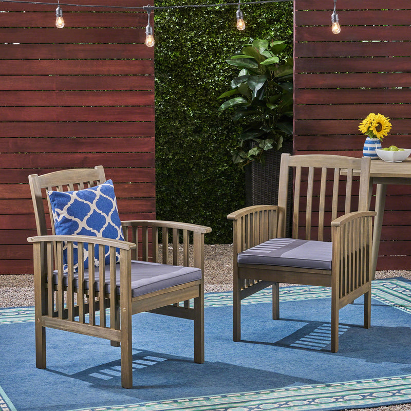Casa - Acacia Dining Chair Set With Cushions, - R&R Furniture Gallery (Fountain Valley, CA)