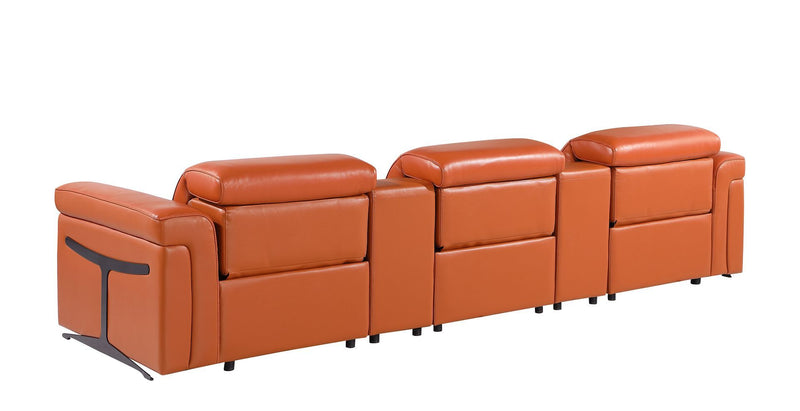 1126 - 5-Piece Modular Power Reclining Sofa In With 3 Power Recliners & Power Headrests