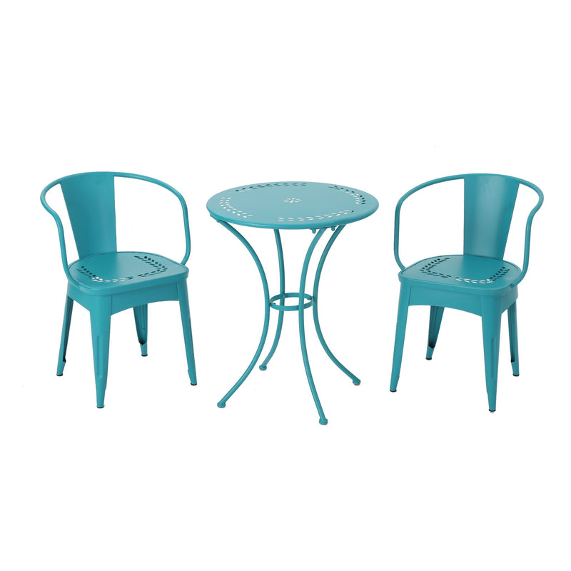 Lourdes - 3 Piece Metal Set - Teal - R&R Furniture Gallery (Fountain Valley, CA)