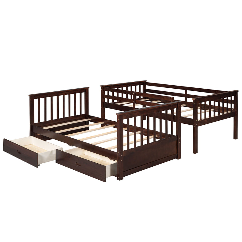 Bunk Bed With Ladders And 2 Storage Drawers - R&R Furniture Gallery (Fountain Valley, CA)