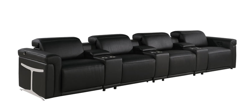 1126 - 7-Piece Modular Power Reclining Sofa In With 4 Power Recliners & Power Headrests