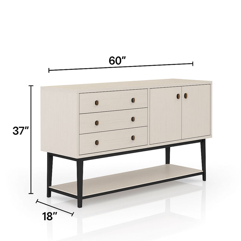 Server With Base - White - R&R Furniture Gallery (Fountain Valley, CA)