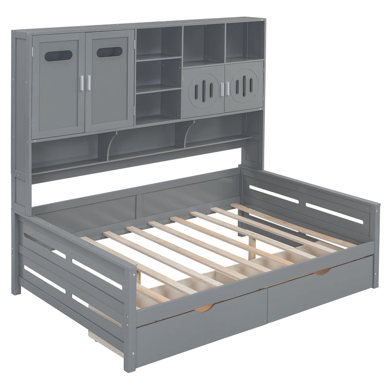 Daybed With All-In-One Cabinet And Shelf - R&R Furniture Gallery (Fountain Valley, CA)