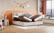 Upholstered Platform Bed With A Hydraulic Storage System - R&R Furniture Gallery (Fountain Valley, CA)