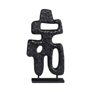 Chiseled Silhouette - Small Sculpture - Black