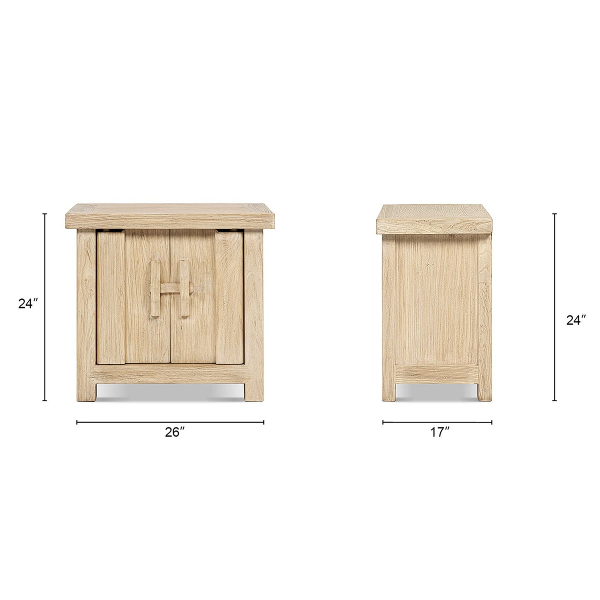 Rowan - 2 Door Cabinet - Light Natural Brown