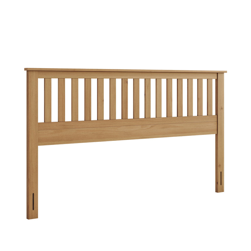 Ridgecrest Home Malinda panel headboard with sleek wooden design, shown in a modern bedroom setting.