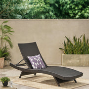 Mysticism Outdoor Chaise Lounge With Adjustable Backrest And Foldable Legs - Brown Multi - R&R Furniture Gallery (Fountain Valley, CA)