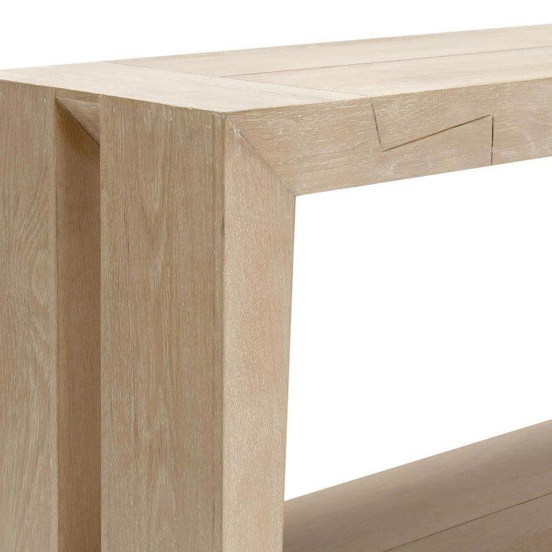 Classic Home Troy console table with sleek wooden surface and modern design, ideal for entryways or living rooms.