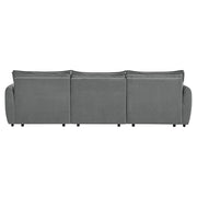 Eaden - Power Sofa With Sleeper - Gray Chenille - R&R Furniture Gallery (Fountain Valley, CA)