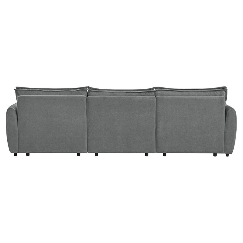 Eaden - Power Sofa With Sleeper - Gray Chenille - R&R Furniture Gallery (Fountain Valley, CA)