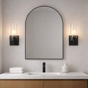 Zephyr - Single Light Sconce - Black / Clear - R&R Furniture Gallery (Fountain Valley, CA)
