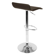 Set of two Lumi Source Ale contemporary adjustable barstools with sleek modern design and wooden seats.