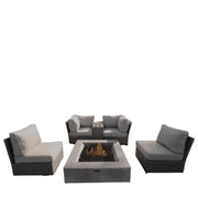Contemporary Patio Seating Set With Fire Pit - R&R Furniture Gallery (Fountain Valley, CA)